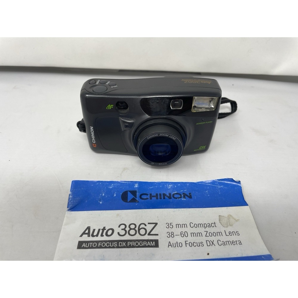 Chinon Auto‎ 386Z 35mm Camera VTG Tested Working